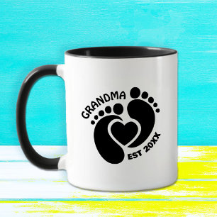Bébé pattes Mug pour grand-mère