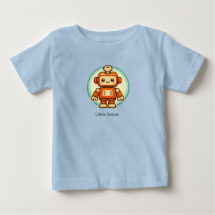 Bébé Petit Robot Mignon Rétro Kawaii T-Shirt pour Tout-
