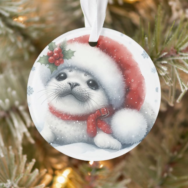 Bébé phoque des fêtes adorable - Mignon et festif  (Arbre)