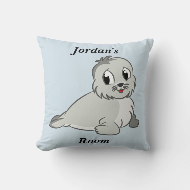 Bébé phoque mignon du coussin des enfants (Recto)