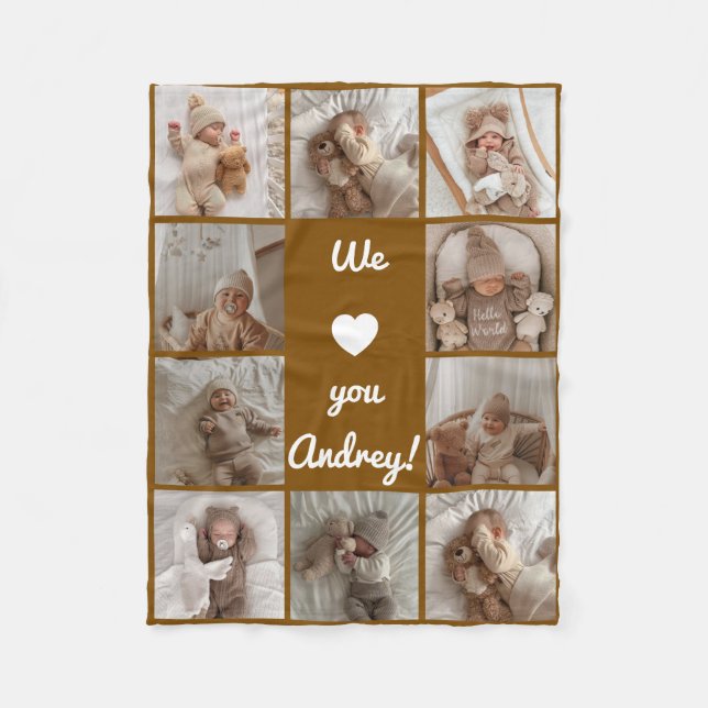 Bébé photo Collage de couverture en polaire (Devant)