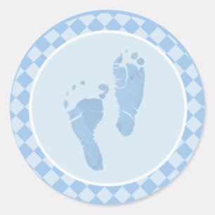 Bébé Pieds Bleu Enveloppe Stickers