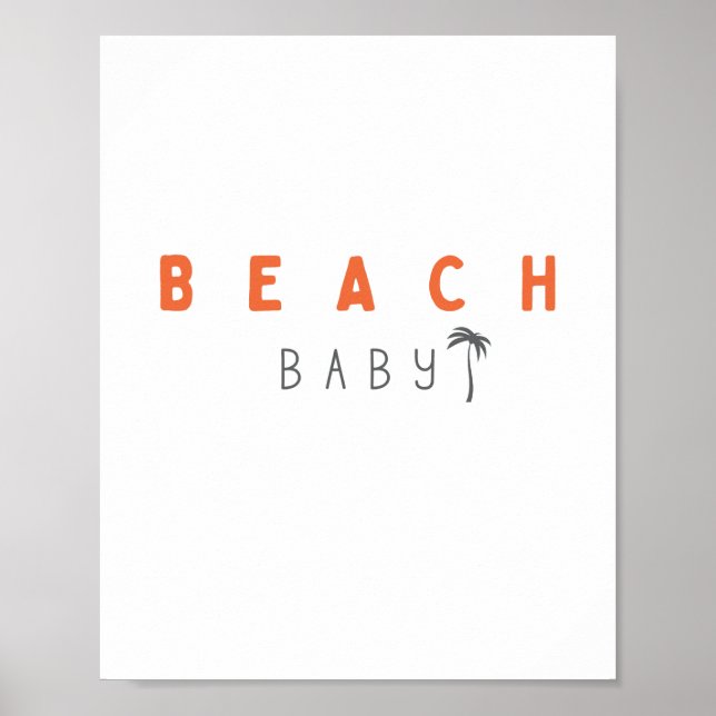 bébé plage. Affiche et impressions (Devant)