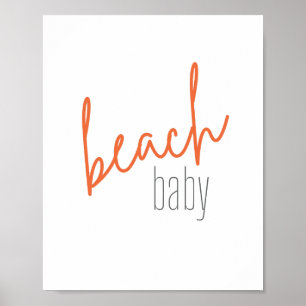 bébé plage. Affiche & Impressions