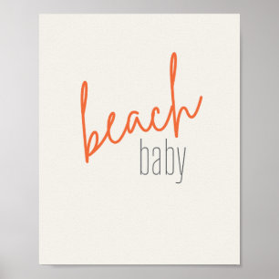 bébé plage. Affiche & Impressions