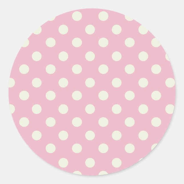 Bébé Polka Pink et Blanc Sticker (Devant)
