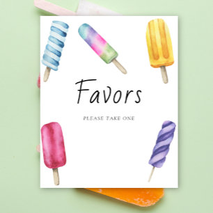 Bébé Popsicle shower - Affiche de faveurs