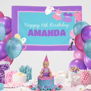 Bébé Poupée Anniversaire de pendaison bannière