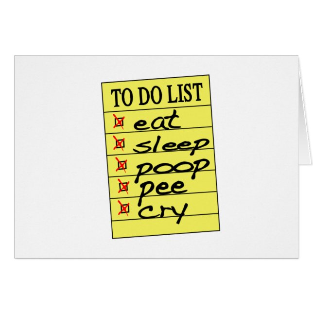 Bébé pour faire la liste (Devant horizontal)