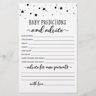 Bébé Prédictions et conseils Baby shower partie