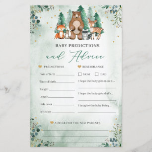 Bébé prédictions et conseils jeu de Baby shower