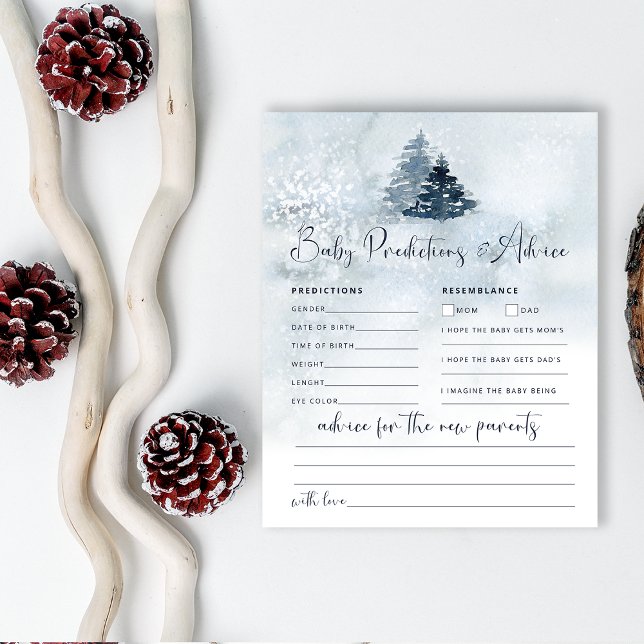 Bébé prédictions hiver baby shower jeu (Créateur téléchargé)