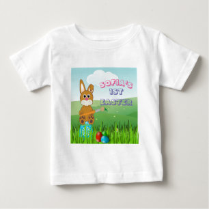 Bébé Premier T-shirt OEufs de peinture de Pâques pour b