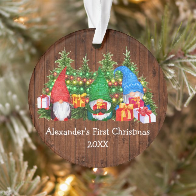 Bébé premiers feux de Noël Gnomes rustique (Arbre)