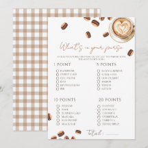 Bébé prépare des haricots de café Carte de jeu pou