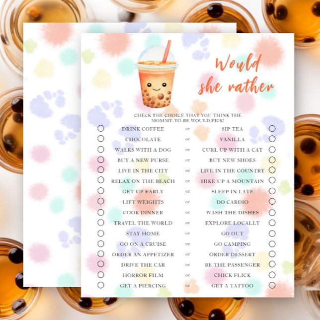 Bébé prépare du bubble tea Lequel préfèrerait-elle (Créateur téléchargé)