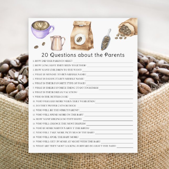 Bébé prépare du café - 20 questions sur les parent (Créateur téléchargé)