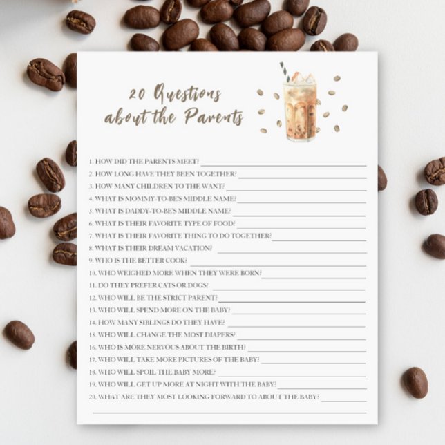 Bébé prépare du café - 20 questions sur les parent (Créateur téléchargé)