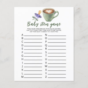 Bébé prépare du café Baby shower Jeu d'articles po