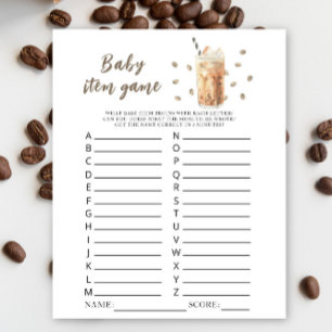Bébé prépare du café Baby shower Jeu d'objet pour