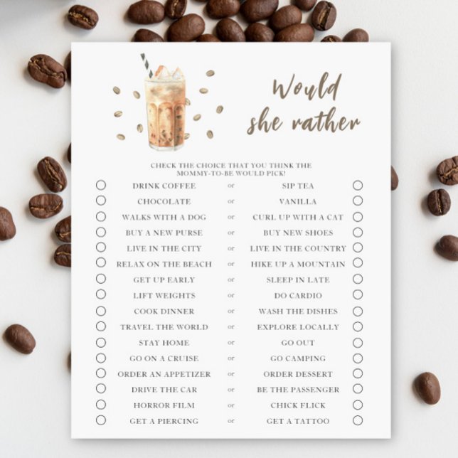 Bébé prépare du café glacé. Qu'est-ce qu'elle préf (Créateur téléchargé)