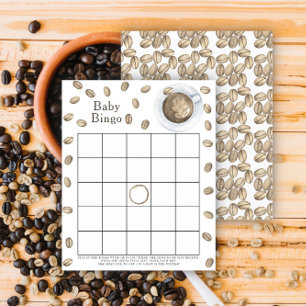 Bébé prépare du café Jeu de bingo pour baby shower