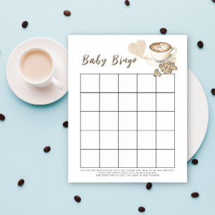 Bébé prépare du café Jeu de bingo pour baby shower
