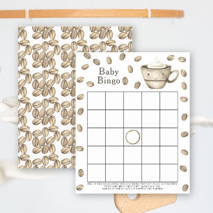 Bébé prépare du café Jeu de bingo pour baby shower