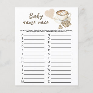 Bébé prépare du café - Jeu de course de noms de bé
