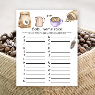 Bébé prépare du café - Jeu de course de prénoms po