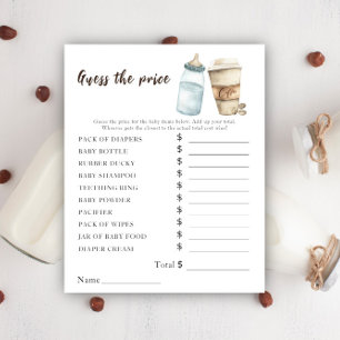 Bébé prépare du café - Jeu de devinette de prix
