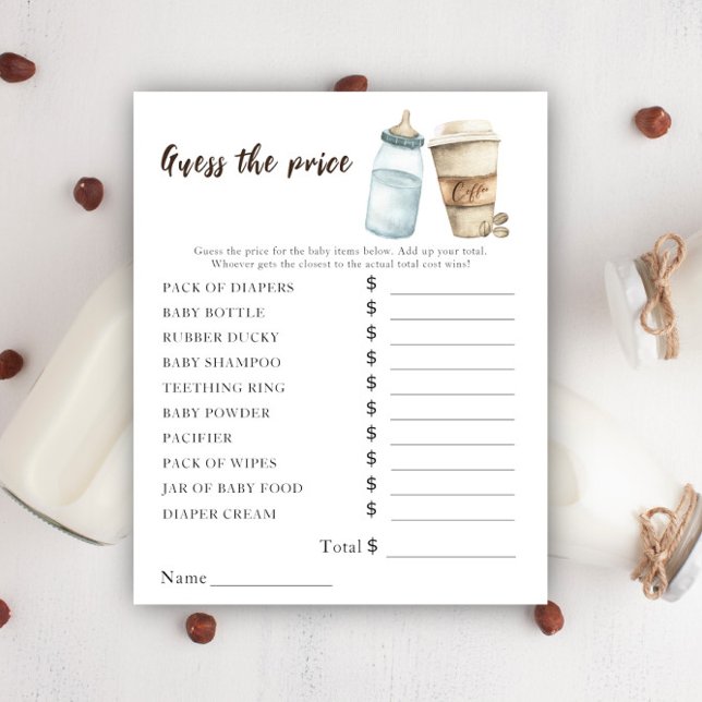 Bébé prépare du café - Jeu de devinette de prix (Créateur téléchargé)
