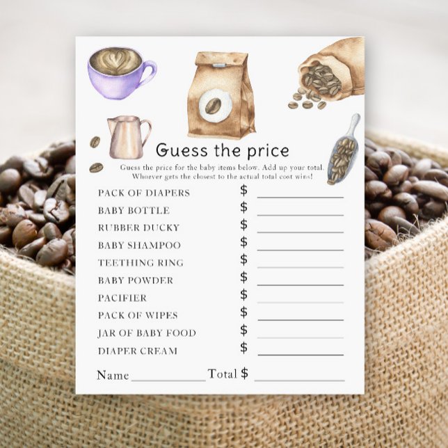 Bébé prépare du café - Jeu de devinette de prix (Créateur téléchargé)
