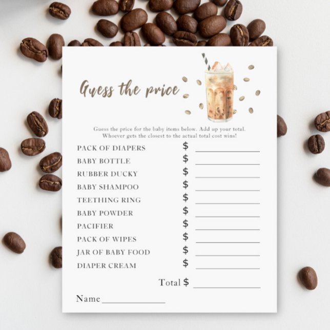 Bébé prépare du café - Jeu de devinette de prix (Créateur téléchargé)