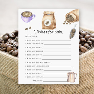 Bébé prépare du café - souhaits pour bébé
