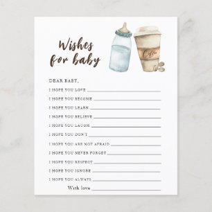 Bébé prépare du café - souhaits pour bébé