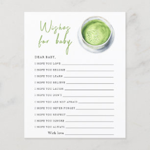 Bébé prépare du matcha - vœux pour bébé