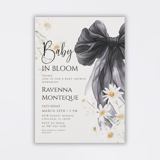Bébé Préparé en Fleur Faire-Part de Naissance Fleu (Créateur téléchargé)