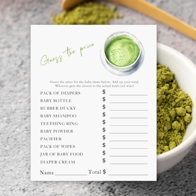 Bébé prépare un matcha - Jeu de devinette de prix (Créateur téléchargé)