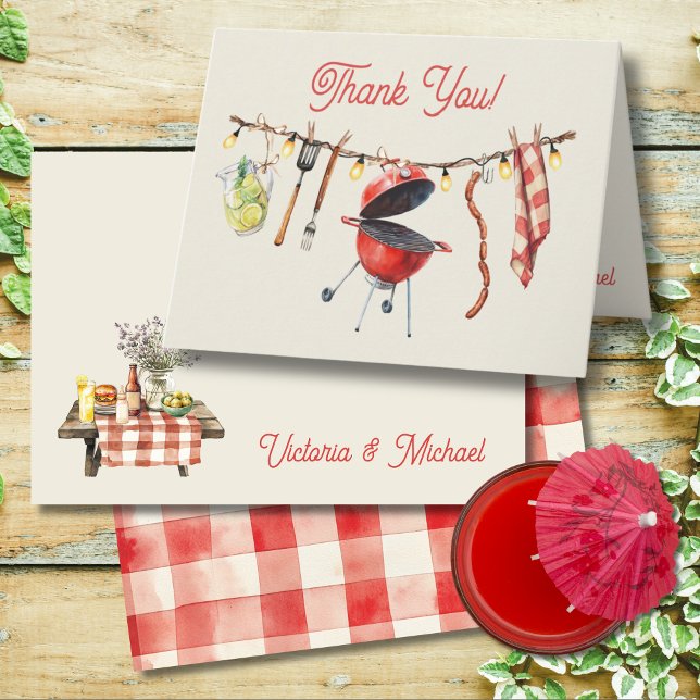 Bébé Q Barbecue clothesline merci note (Créateur téléchargé)