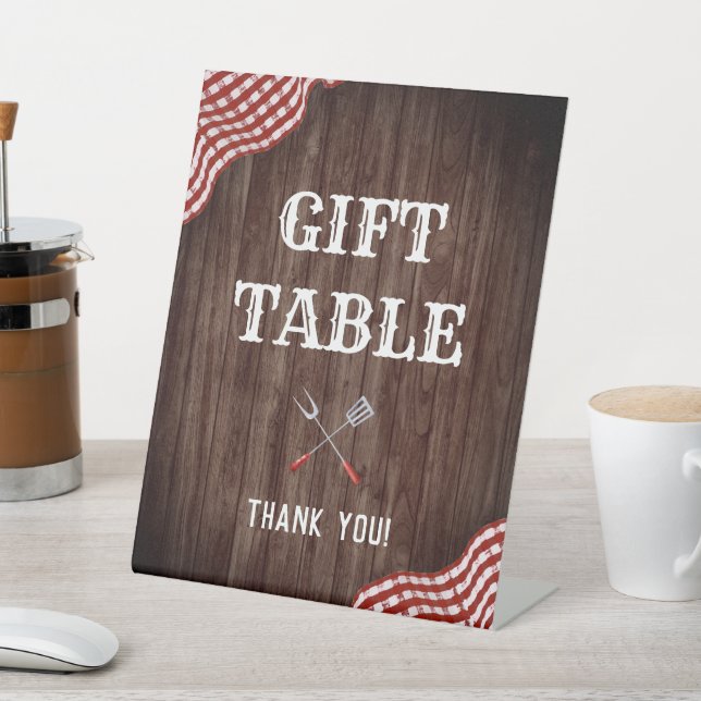 Bébé Q BBQ Baby shower tableau cadeau Signe (In SItu)