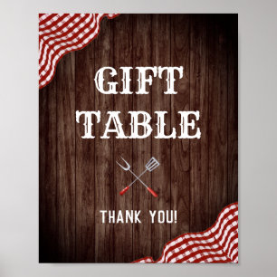 Bébé Q Jardin BBQ Baby shower tableau cadeau Signa