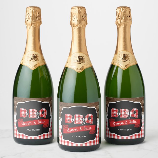 Bébé Q Vin mousseux Étiquette - Rouge (Bouteilles)