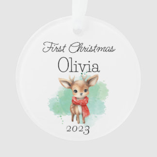 Bébé Reindeer premier acrylique de Noël