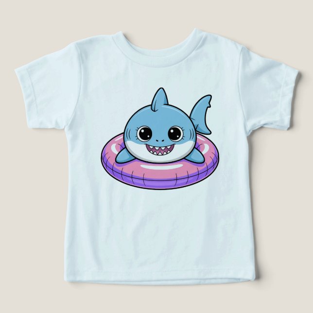 Bébé requin mignon avec flotteur | (Design Recto)