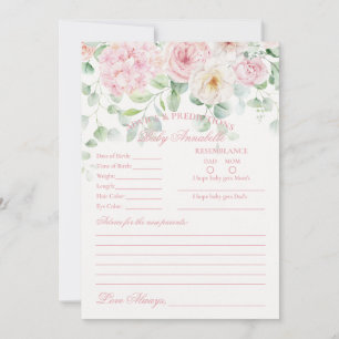 Bébé rose floral en fleurs Conseils pour la carte 