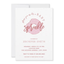 Bébé rose Girl Sprinkle Shower Invitation