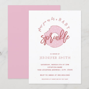 Bébé rose Girl Sprinkle Shower Invitation