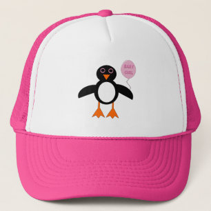 Bébé rose mignonne fille Casquette de pingouin
