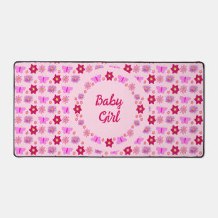 Bébé rose Papillons et fleurs personnalisés